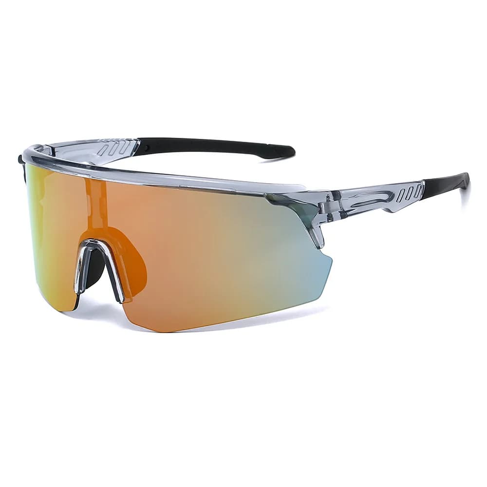 Lunettes de sport surdimensionnées miroir pour vélo et pêche - protection UV totale et style tendance