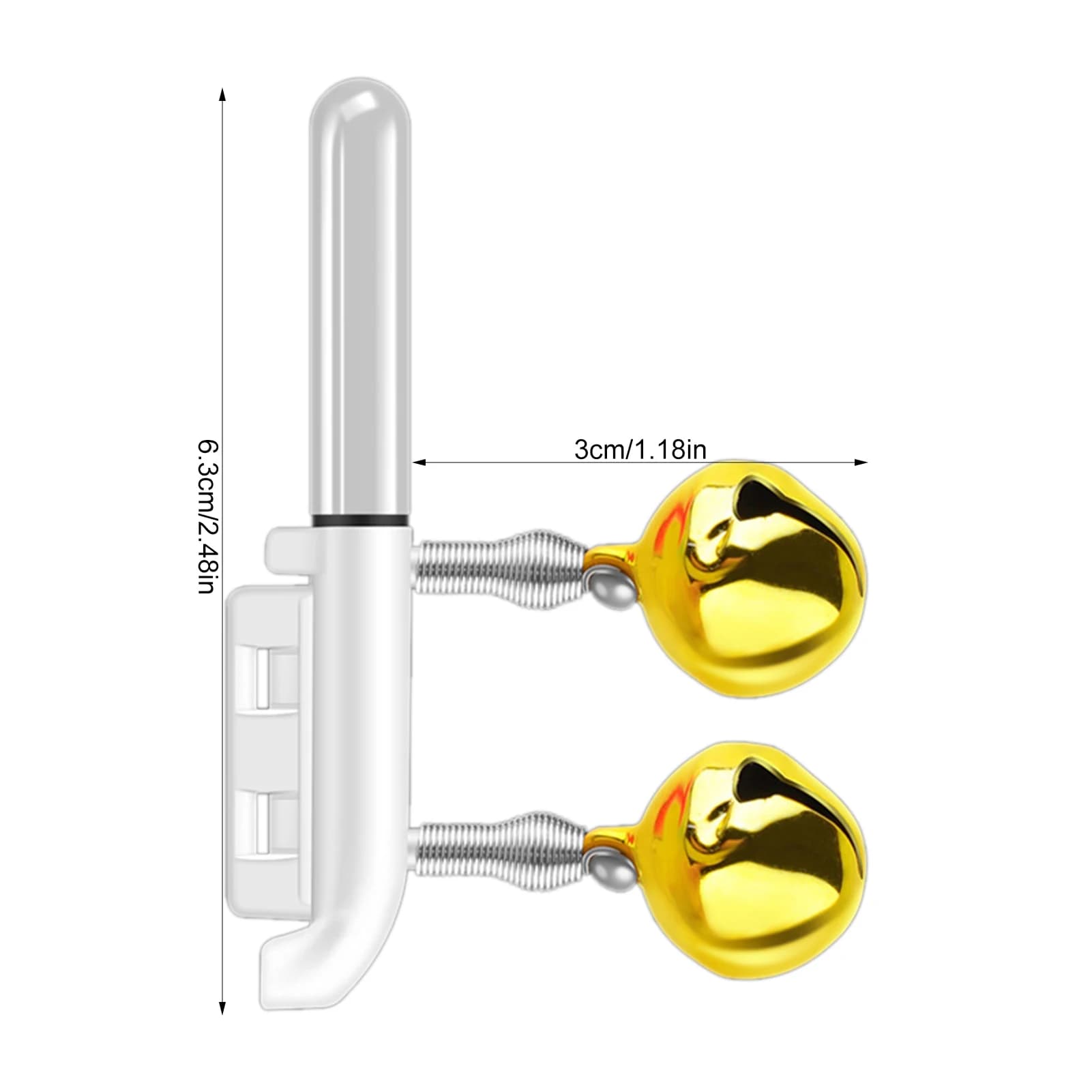 Cloches lumineuses pour embout de canne - 2 pièces pour pêche de nuit et pêche en mer anti-vibration