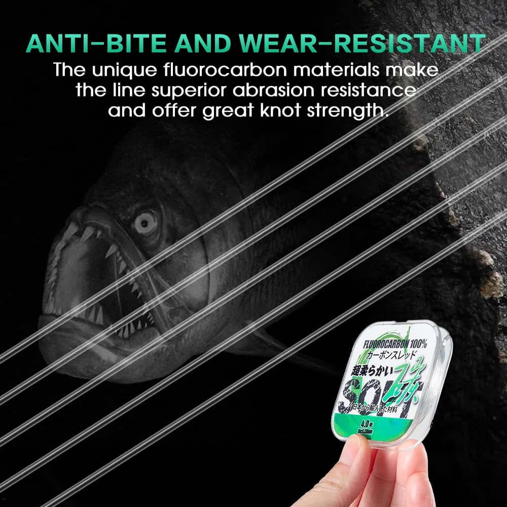 Ligne leader fluorocarbone ZUKIBO 50M - Monofilament japonais 100% invisible à coulée rapide