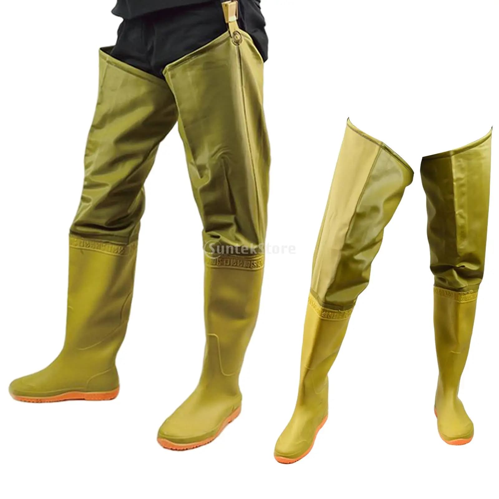 Waders cuissardes pêche bottes gué légères rivière étanches pantalon chasse jardinage