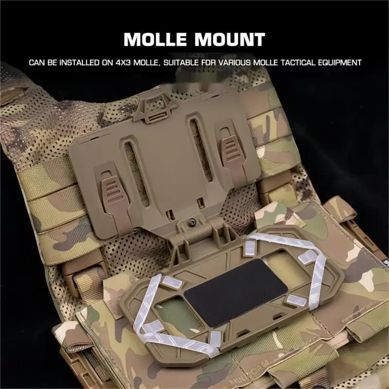 Support téléphone tactique MOLLE - Plateau pliant navigation pour pêche en kayak ou bordure