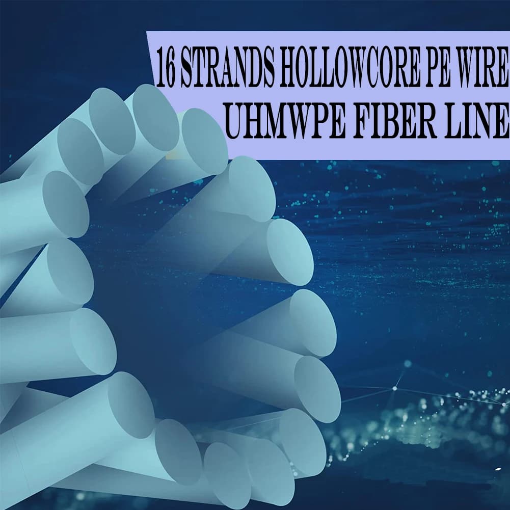 Corde de pêche PE creuse Warknife 16 brins 10m - Ligne assistée pour montage hameçon et pêche à la plongée