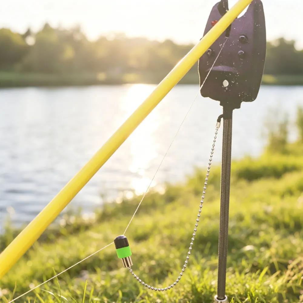 Indicateur morsure carpe avec chaîne acier - Swinger pour pêche à la carpe et gros poissons
