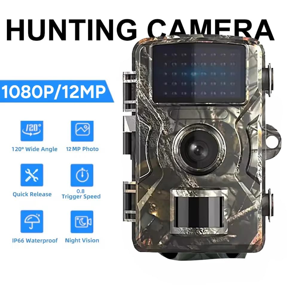 Caméra trail 1080P détecteur d'animaux sauvages étanche avec déclenchement automatique pour pièges photos extérieurs