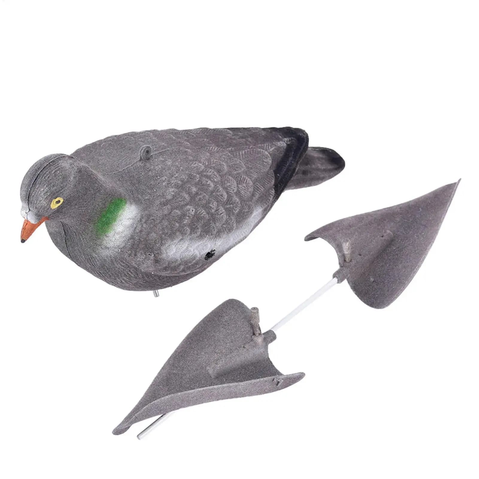 Leurre pigeon à ailes mobiles - Appât de chasse simulation mouvement - Décor jardin extérieur