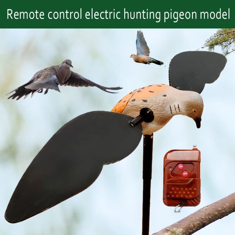 Leurre canard télécommandé électrique avec ailes rotatives pour chasse et décoration de jardin