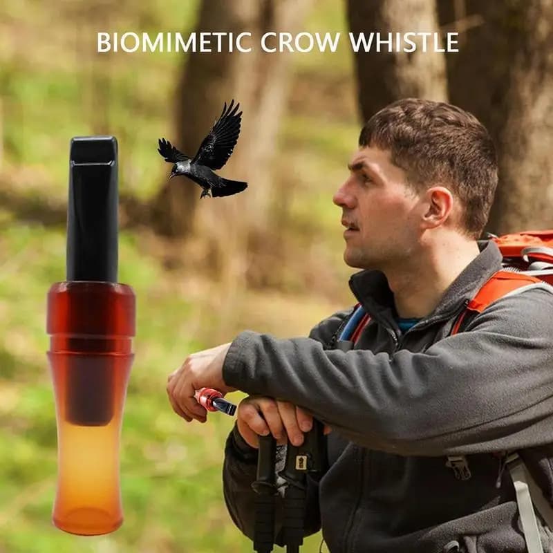Sifflet appeau corbeau pour chasse - Leurre appel oiseaux pour sports outdoor et survie