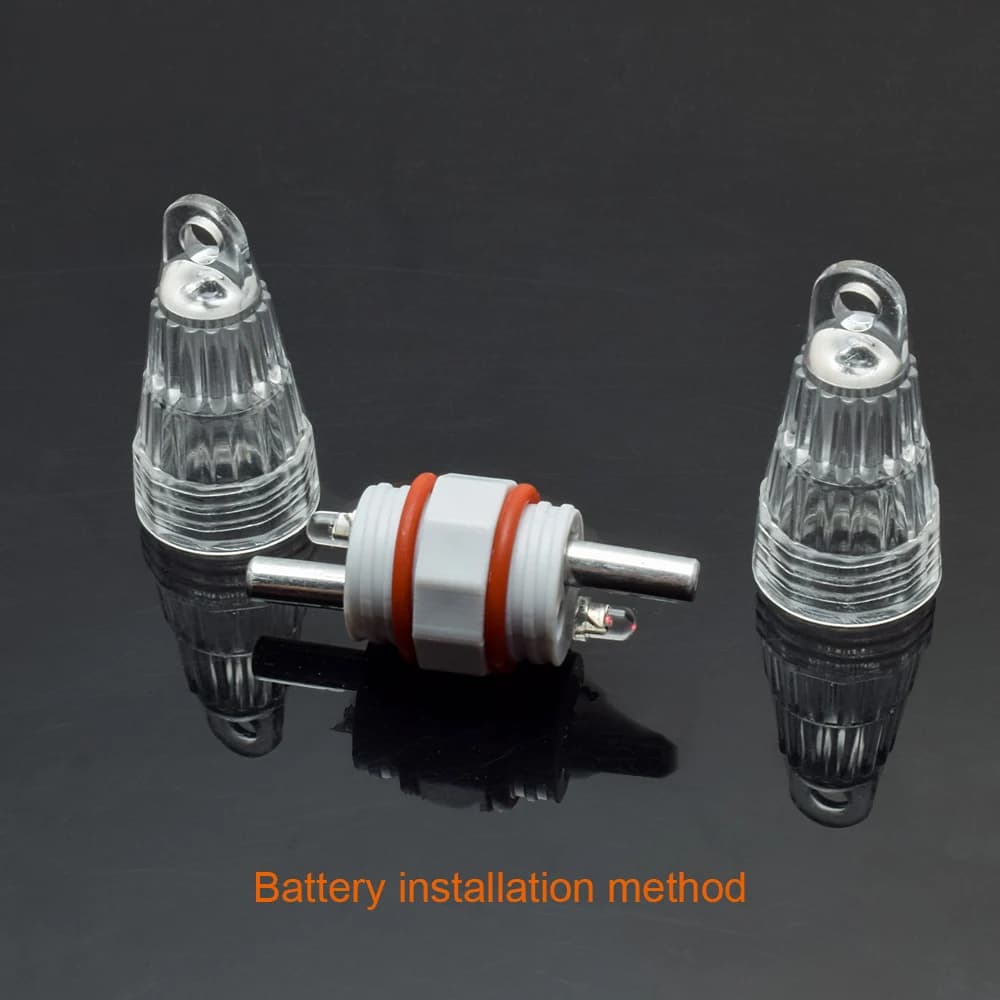 2 lampes LED clignotantes pour filet de pêche étanches IPX6 lumière appât pour poisson beltail