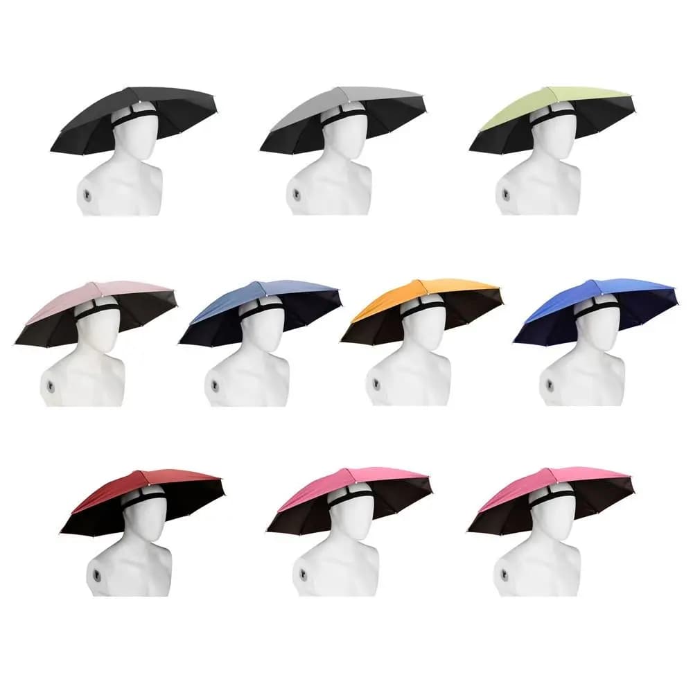 Chapeau parapluie pliable anti-vent pour pêche portable camping plage équipement extérieur