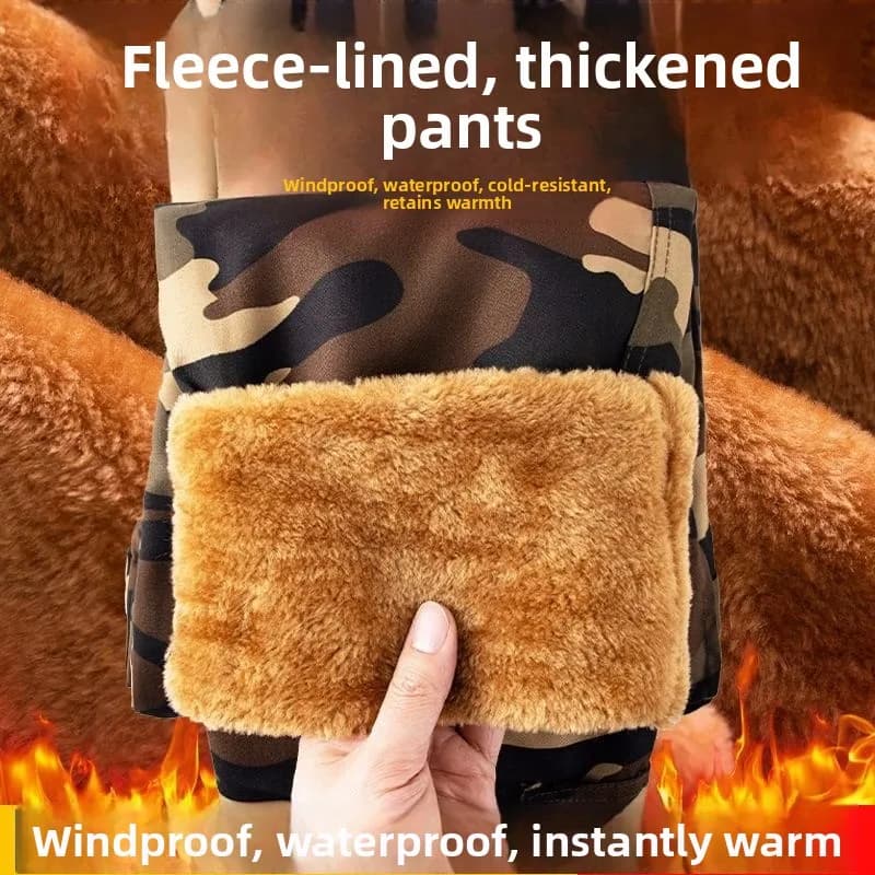 Pantalon travail camouflage épaissi imperméable homme - Vêtements pêche hiver