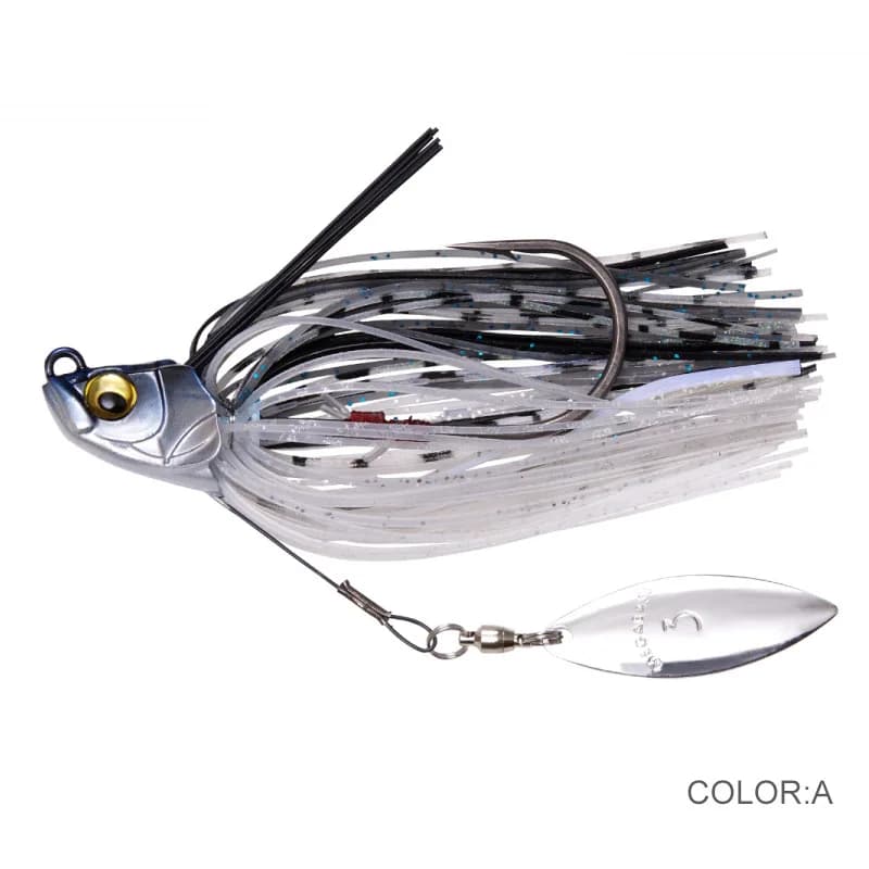 Chatterbait spinner 13.5g pour bar - kit leurre wobblers avec cuillère de pêche