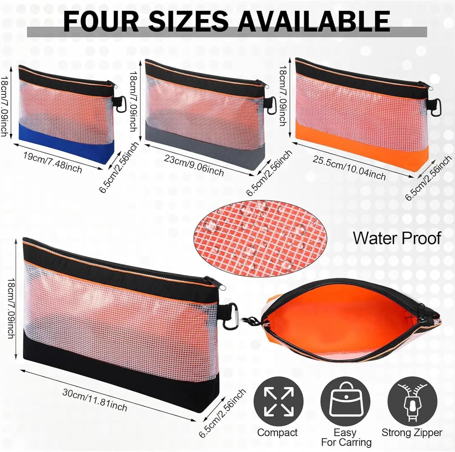 Sac à outils transparent PVC étanche anti-statique pour pièces détachées - Pochette pratique multifonction