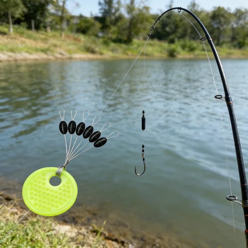 60 pièces flotteurs pêche en mer bouchons caoutchouc ovale pour carpe et pêche à la mouche,