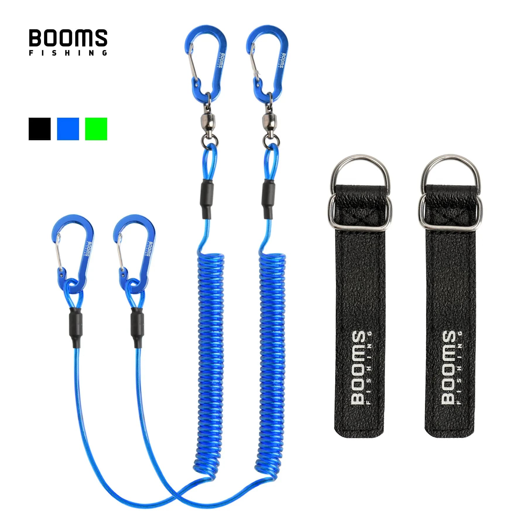 Sangle élastique Booms Fishing T02RB1 2m - Attache canne pêche bateau kayak - 4 sangles robustes