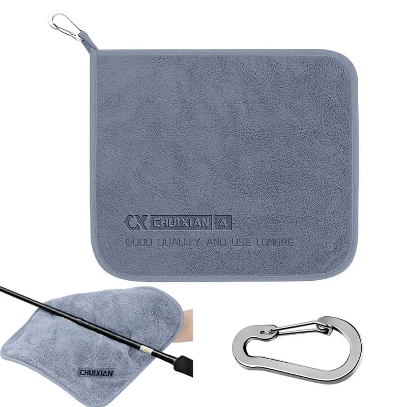 Serviette de pêche microfibre séchage rapide pour amorces cannes et bateau nettoyage