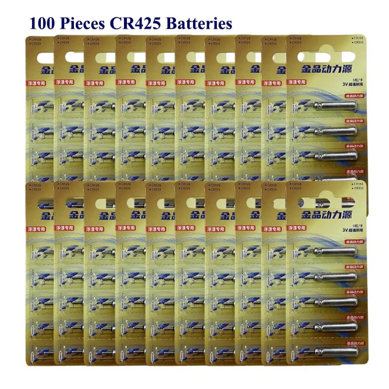 Flotteurs lumineux électriques pour la pêche 100 pièces avec broche lithium CR311 CR316 CR322 CR425 CR435