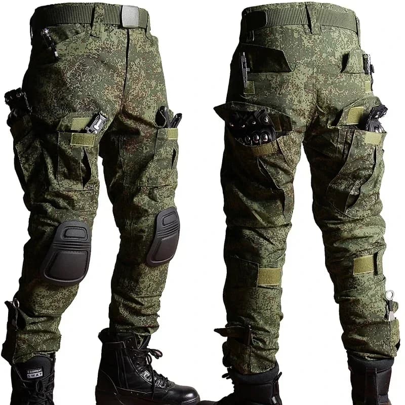 Ensemble tactique RU Camo - Tenue pêche respirante avec pantalon multi-poches