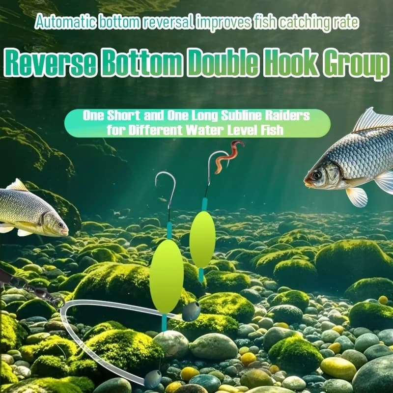 Reverse Hook Set 3PCS - Hameçons Inversés pour Pêche Carpe Européenne et Technique Inverted