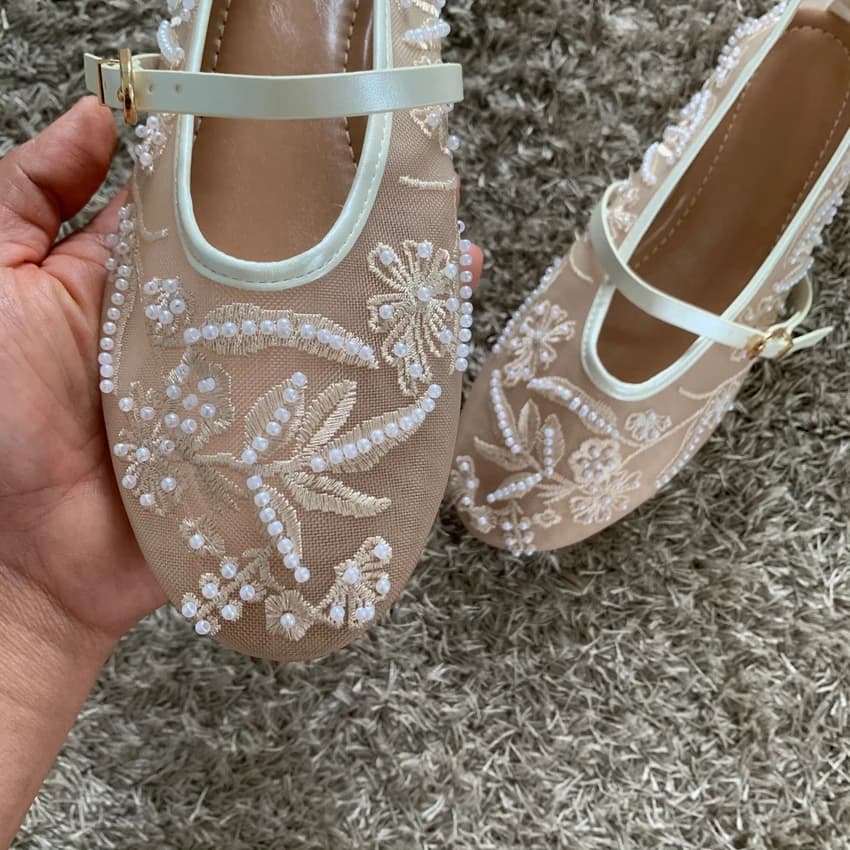 Ballerines femme pêche élégantes - Flats confortables avec broderie pour pêche loisir