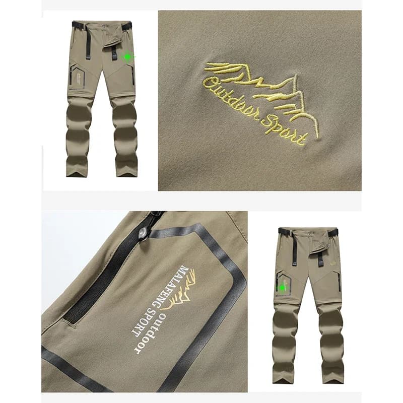 Pantalon de randonnée détachable couple UETEEY - Séchage rapide pour pêche camping et trekking