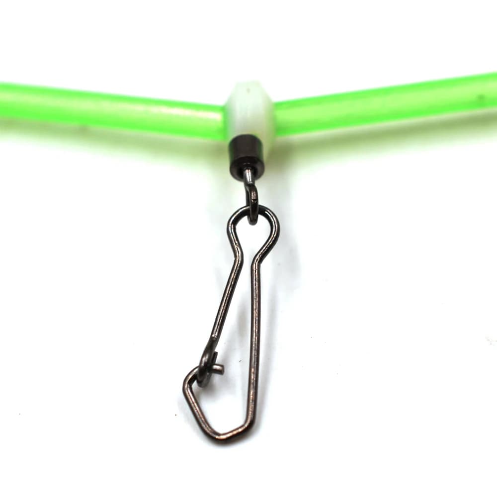 12 pièces anti-emmêlement pêche feeder lumineux - Booms anti-tangles avec snaps tube connecteur équilibre