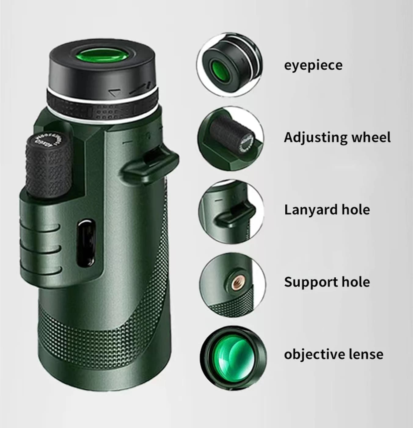 Télescope portable HD 5000m zoomable pliable pour observation longue distance chasse pêche