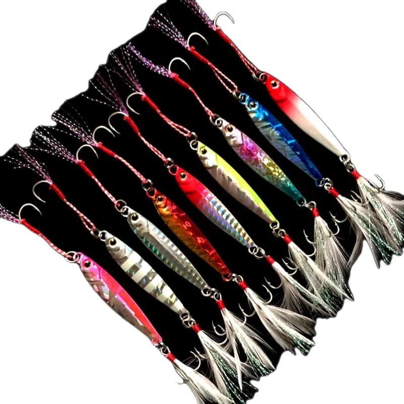 Leurre métallique jig brillant 15g 6cm pour la pêche du bord - Leurres artificiels en vente à l'unité