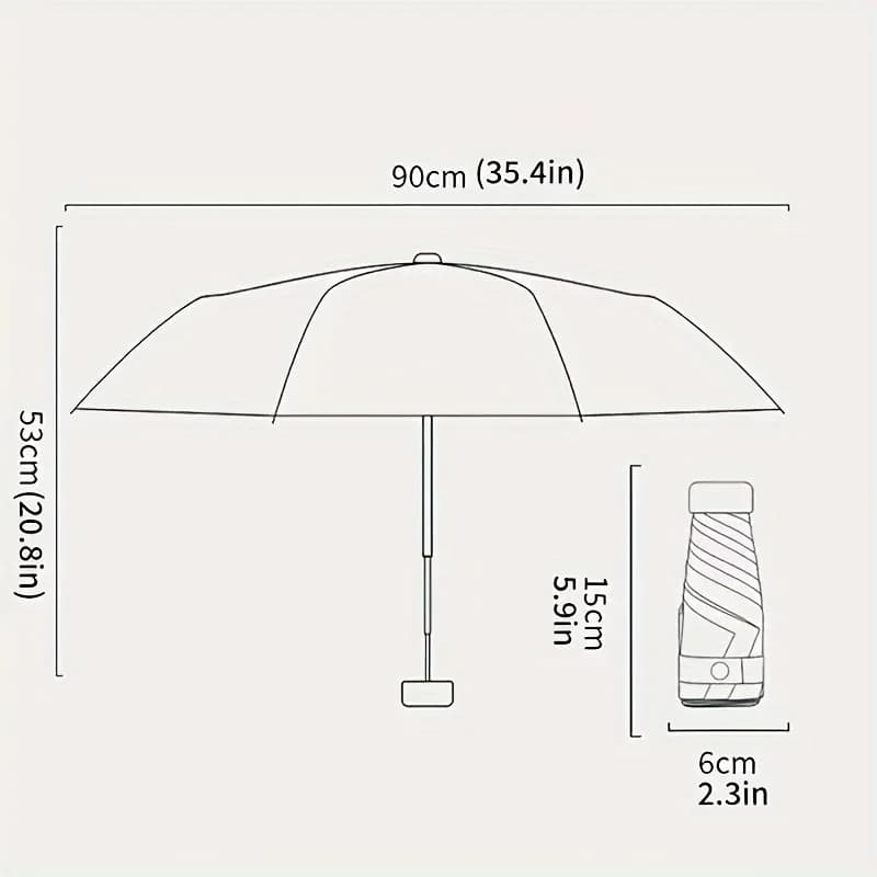 Mini parapluie soleil protection UV résistant pluie pêche plage portable compact léger