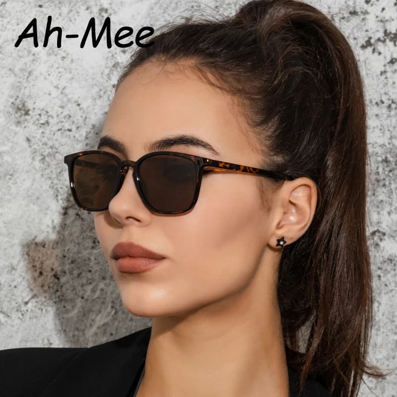 Lunettes de soleil petites carrées colorées Y2K - Style rétro hip hop UV400 unisexe pêche