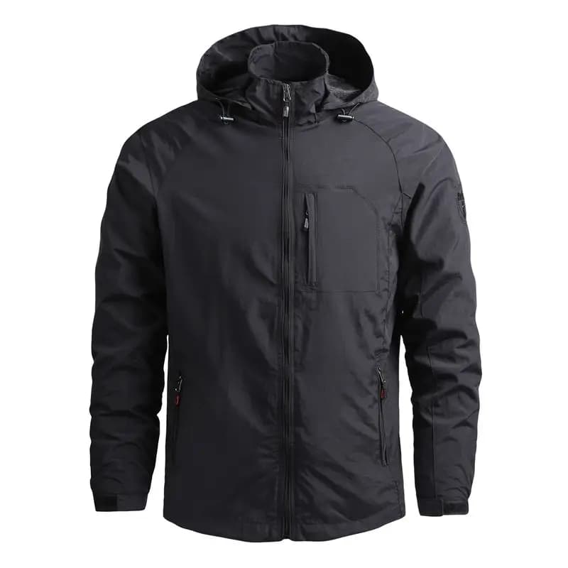 Veste imperméable plus taille printemps pour hommes - Coupe-vent respirante pêche et camping