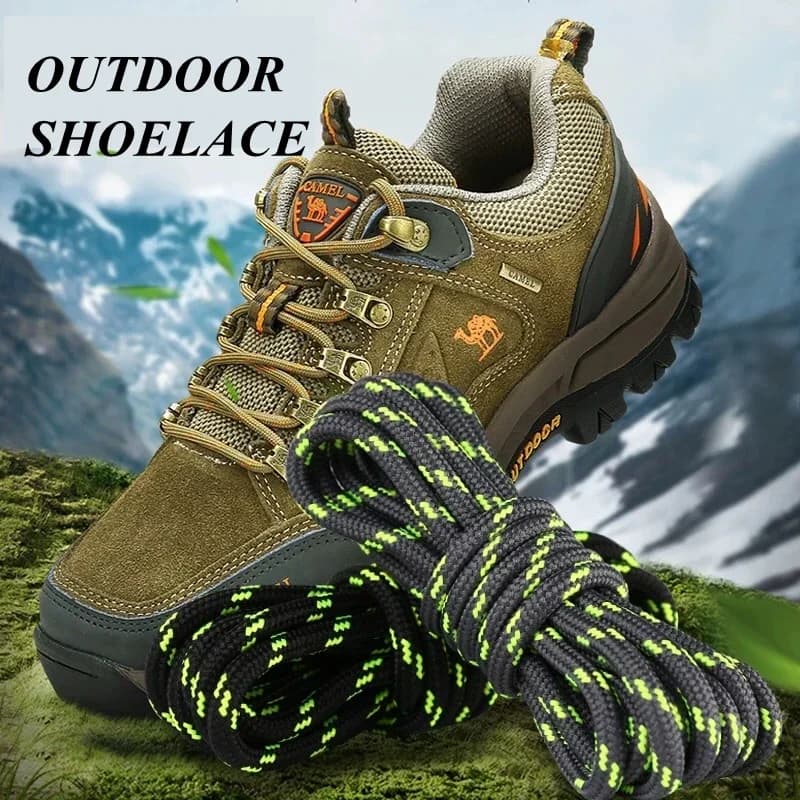 Lacets ronds anti-dérapants pour bottes de pêche - Lacets durables randonnée et pêche
