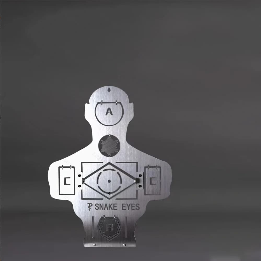 Cible métal brossé inox IDPA couleur originale compétition tir pratique
