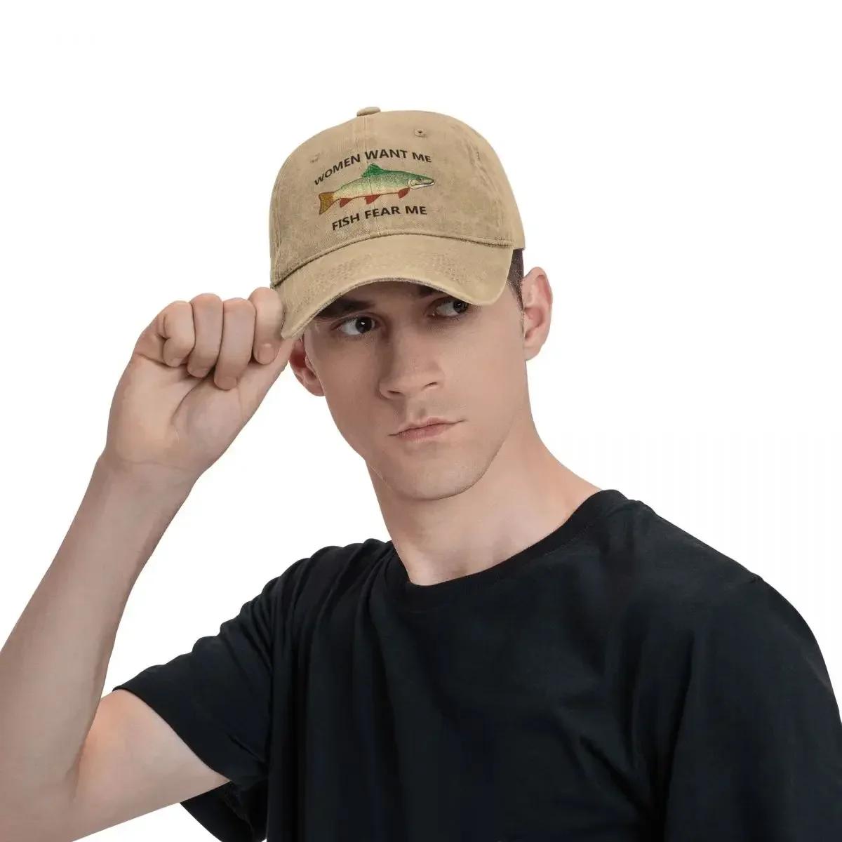 Casquette baseball pêche printemps Fish Fear Me pour femme homme
