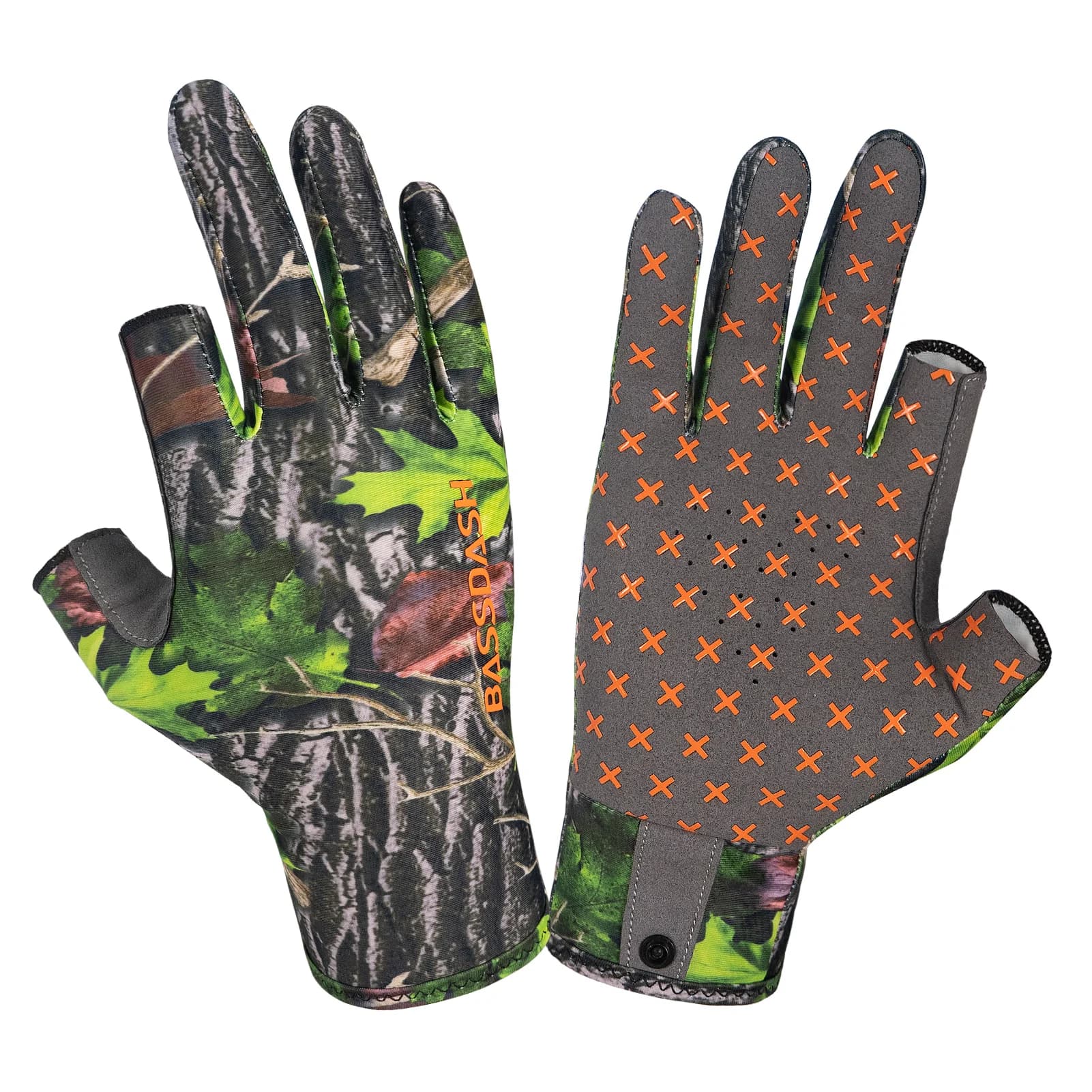 Gants camouflage sans doigts Bassdash unisex pêche chasse UPF 50+ temps chaud saison précoce