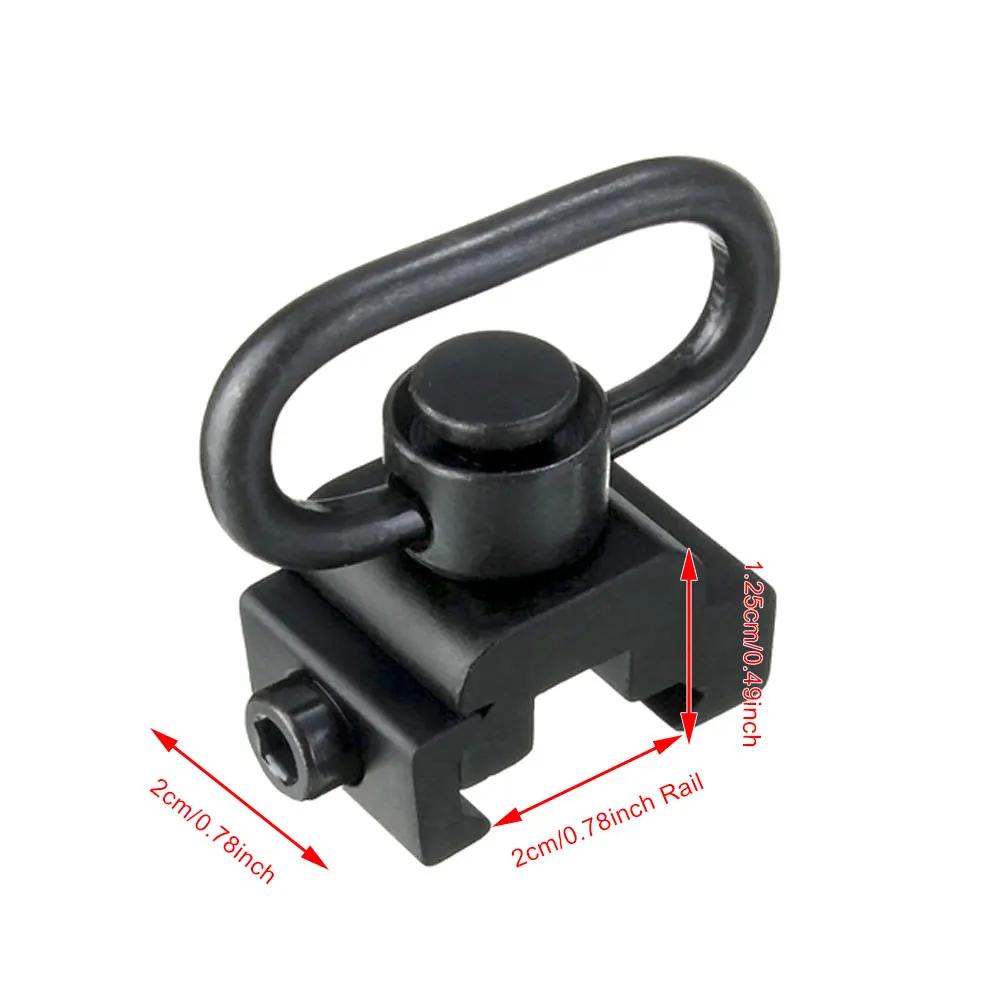 Adaptateur Quick Detach pour élingue - Montage sur rail Weaver/Picatinny 20mm - Pour chasse et tir