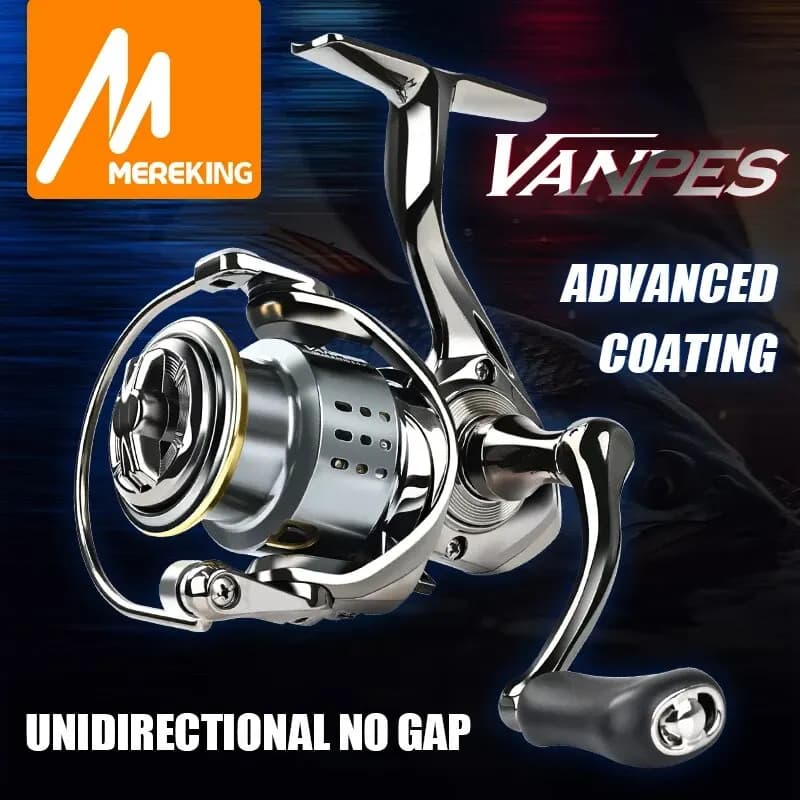 Moulinet pêche MEREDITH VANPES anti-rouille - Ratio 5.0:1 frein 8kg max pour pêche en mer et eau douce