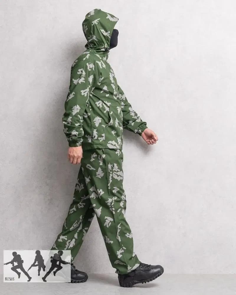 Combinaison camouflage russe KLMK fleurs blanches - Tenue pêche historique pour approche ultra-discrète