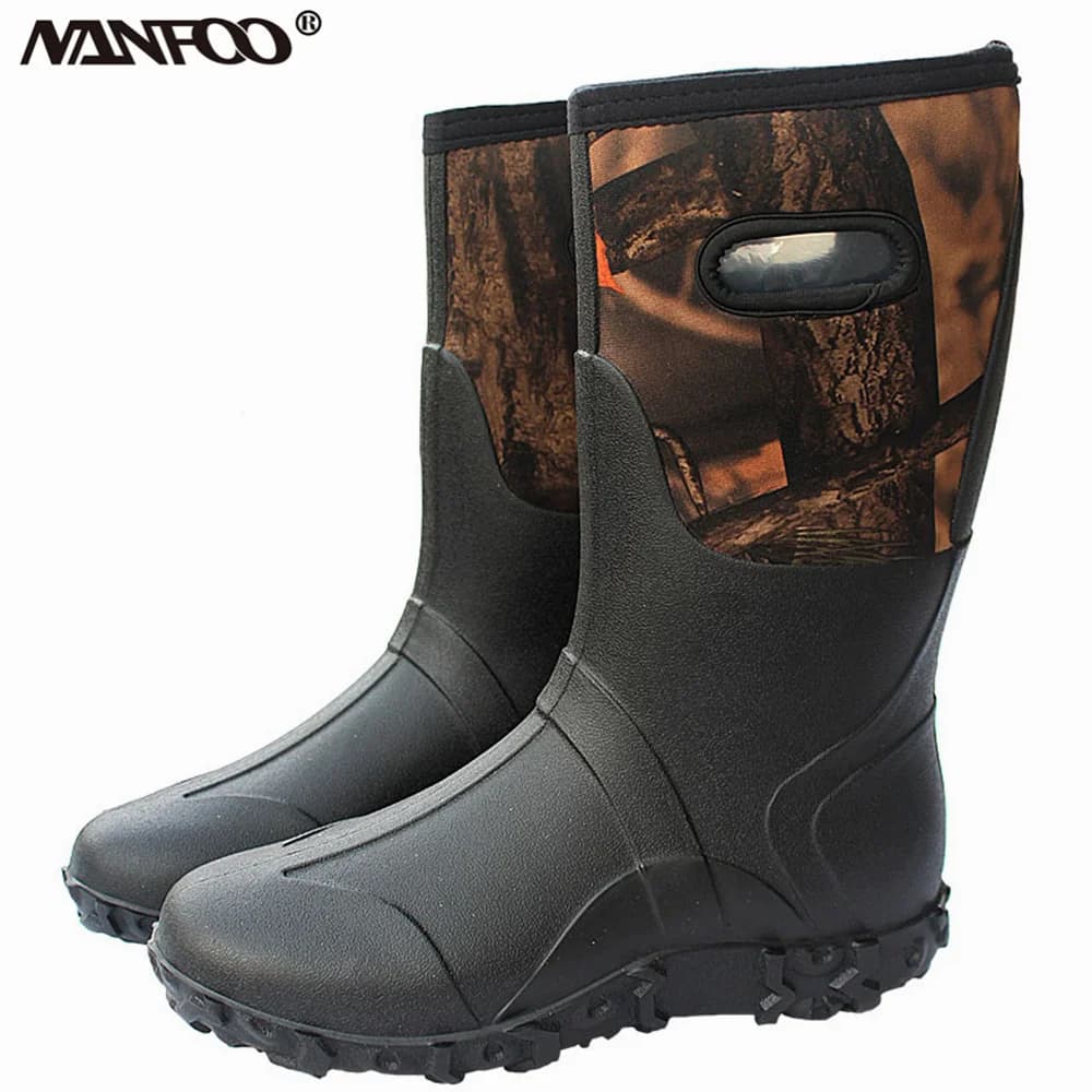 Bottes de pêche imperméables en néoprène haute qualité, camouflage bionique pour chasse et pêche, semelle anti-dérapante