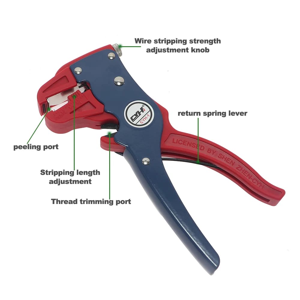Pince à dénuder automatique pour pêche - Dénudeur fil électrique réglable 0.2-6mm pour équipement pêche