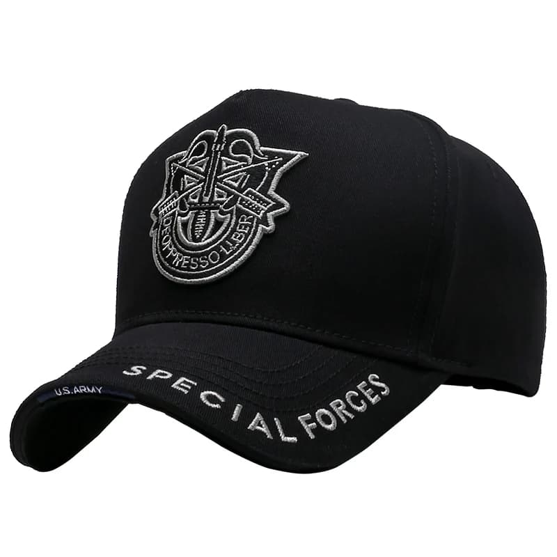 Casquette militaire grande taille femme coton pur 56-65cm - Broderie phoque sport tactique