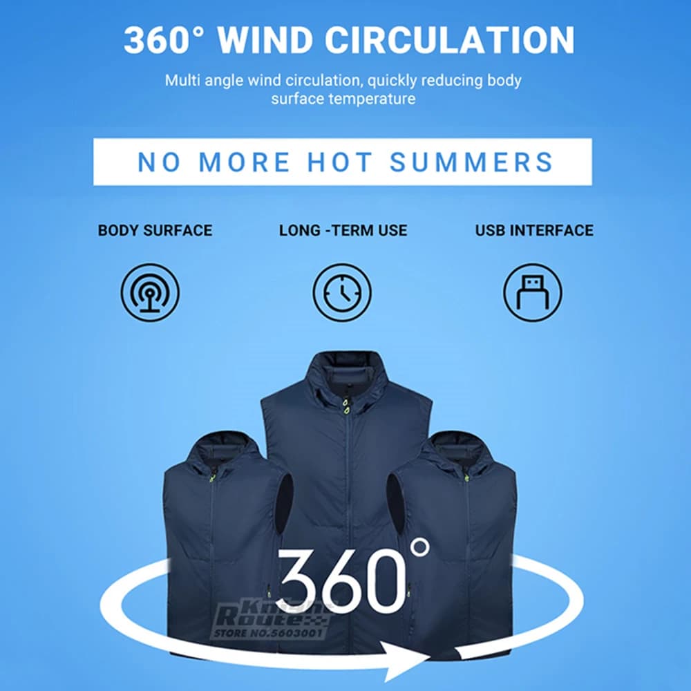 Veste rafraîchissante ventilée pêche travail haute température ventilation 13 heures randonnée été
