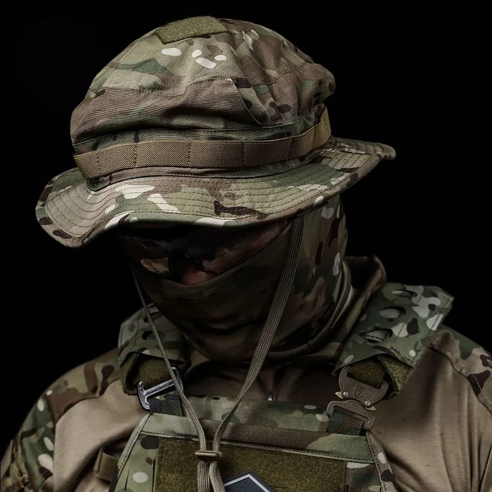 Chapeau tactique camouflage pêche été EmersonGear EM9681 - Protection solaire randonnée chasse
