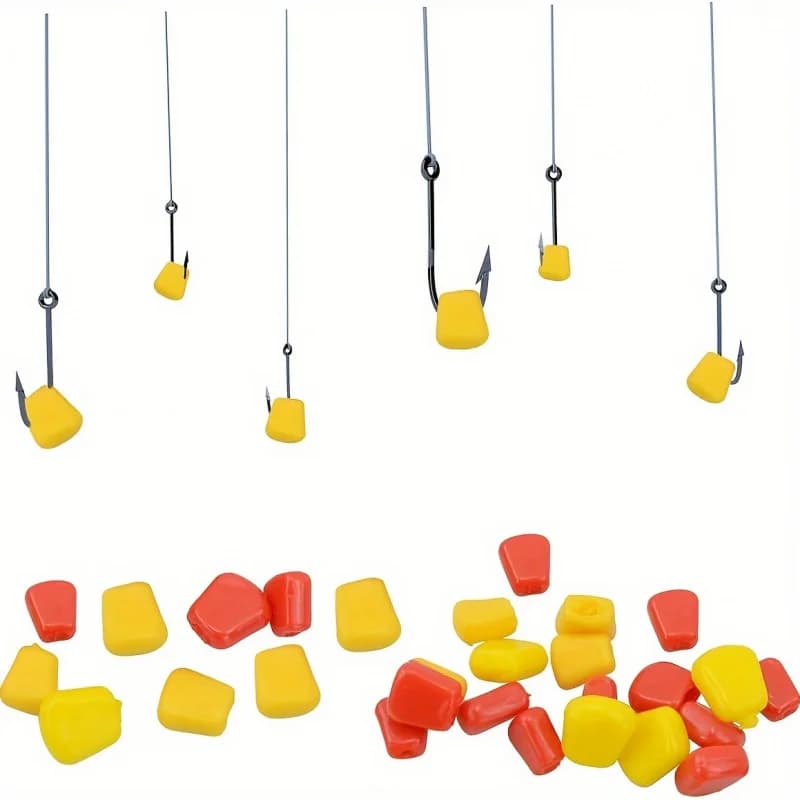 200 appâts souples saveur maïs - Leurres flottants pour carpe avec boîte de rangement pratique