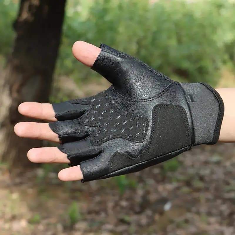 Gants tactiques demi-doigts protection coque dure antidérapants anti-chute pêche