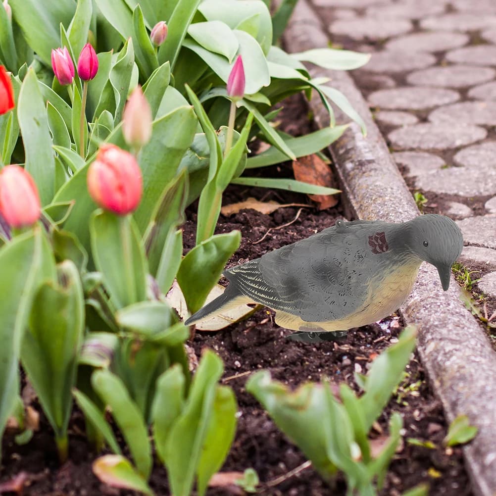 2 pièces leurres pigeons réalistes en PE avec clip - Figurines légères pour jardin et chasse