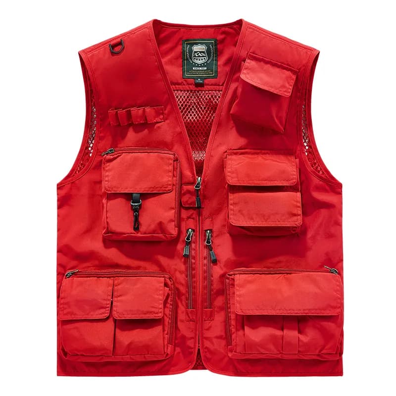 Gilet camouflage homme grande taille 130kg 7XL - Veste sans manches multi-poches pour pêche et camping