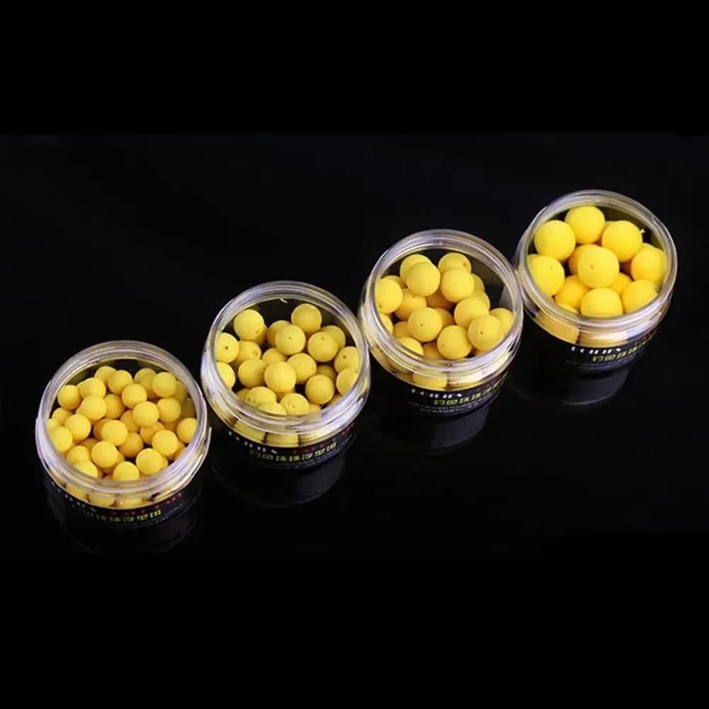 Bouillettes parfumées pour pêche carpe - 4 saveurs en flacon - billes flottantes et appâts artificiels