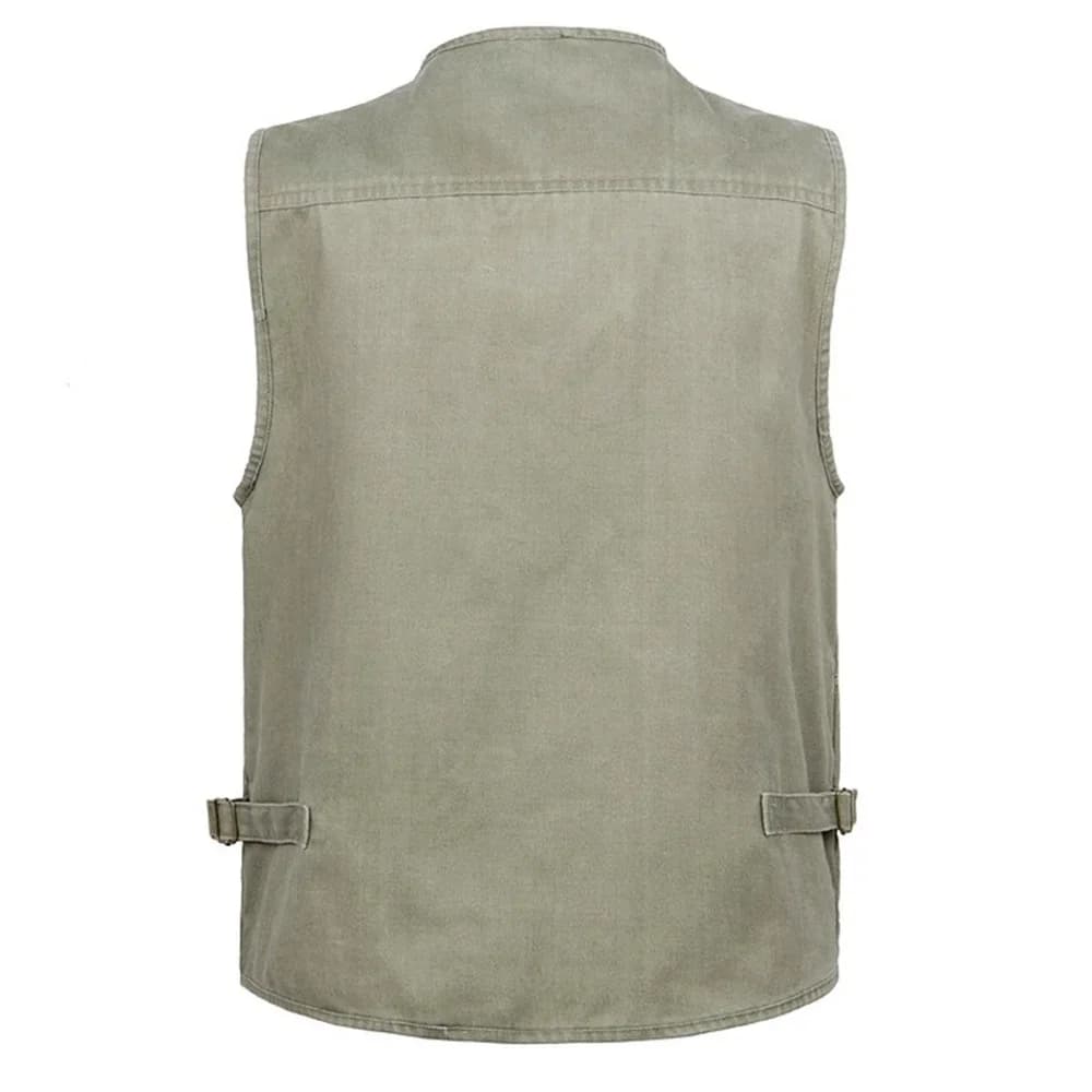 Doudoune sans manches homme été grande taille 8XL 10XL avec 16 poches pêche photographie
