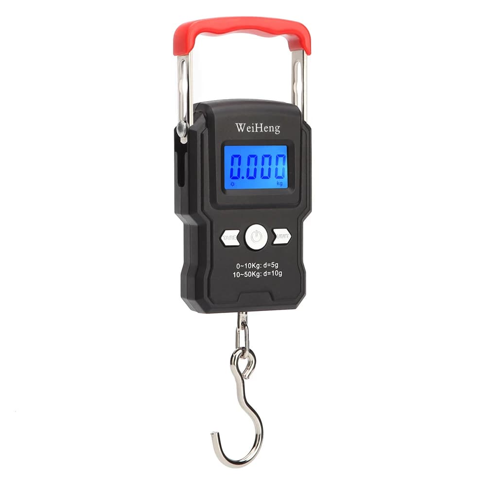 Balance de pêche portable 75Kg/10g LCD numérique - Pèse-bagages voyage avec crochet pour peser vos prises