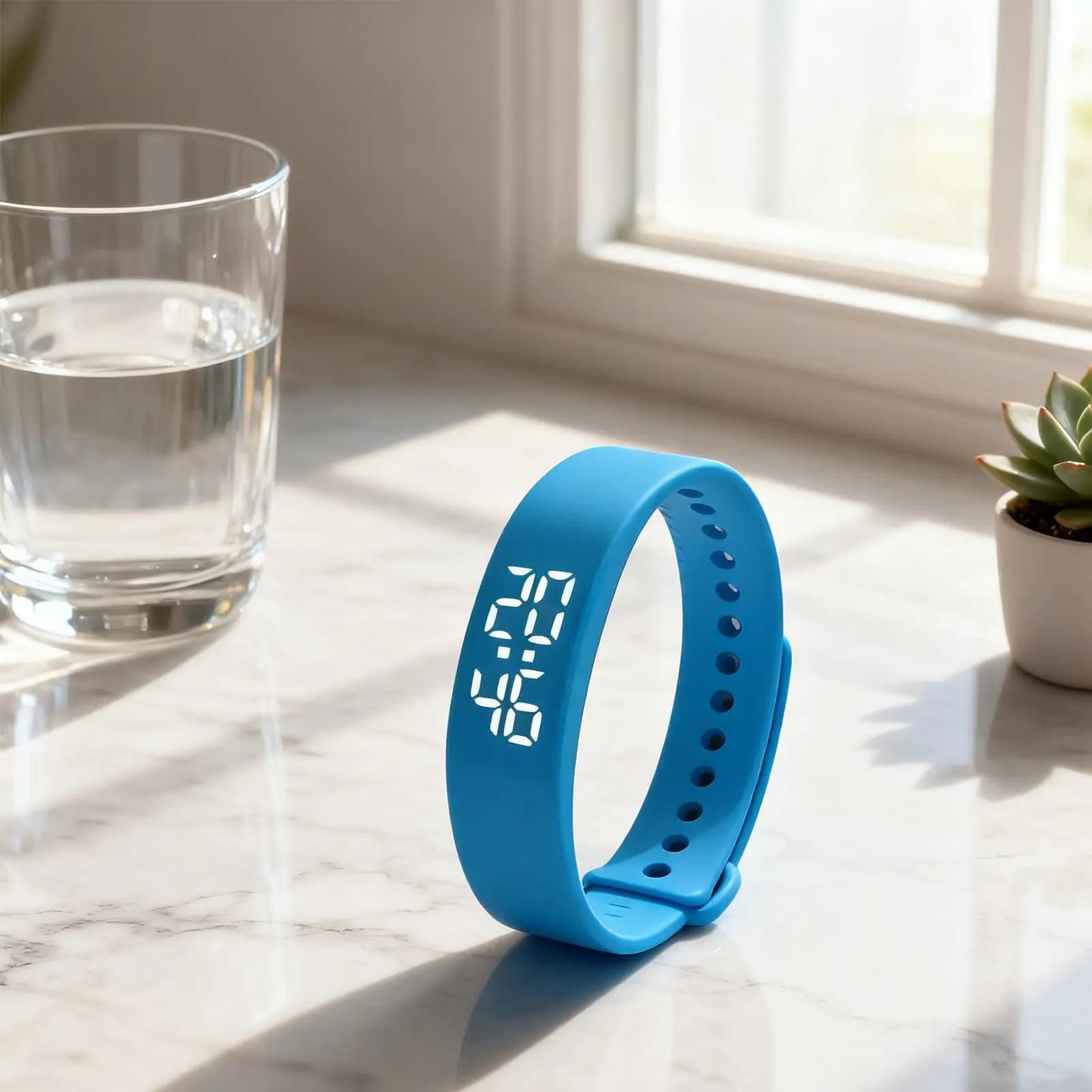 Bracelet réveil vibrant silencieux 3 alarmes - Montre vibreur organisateur quotidien pour enfants adultes seniors